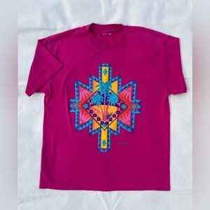Vintage 80s 90s Lake Havasu Tropical Graphic Colorful Southwest Short Sleeve Tee